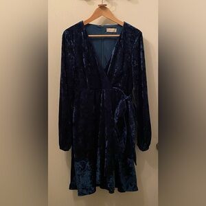 NWT Altard State Crushed Velvet Wrap Dress.